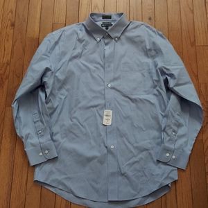 Neiman Marcus blue plaid dress shirt 16.5 32x33